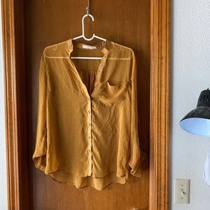 The Hanger Sheer Patterned Blouse Size L